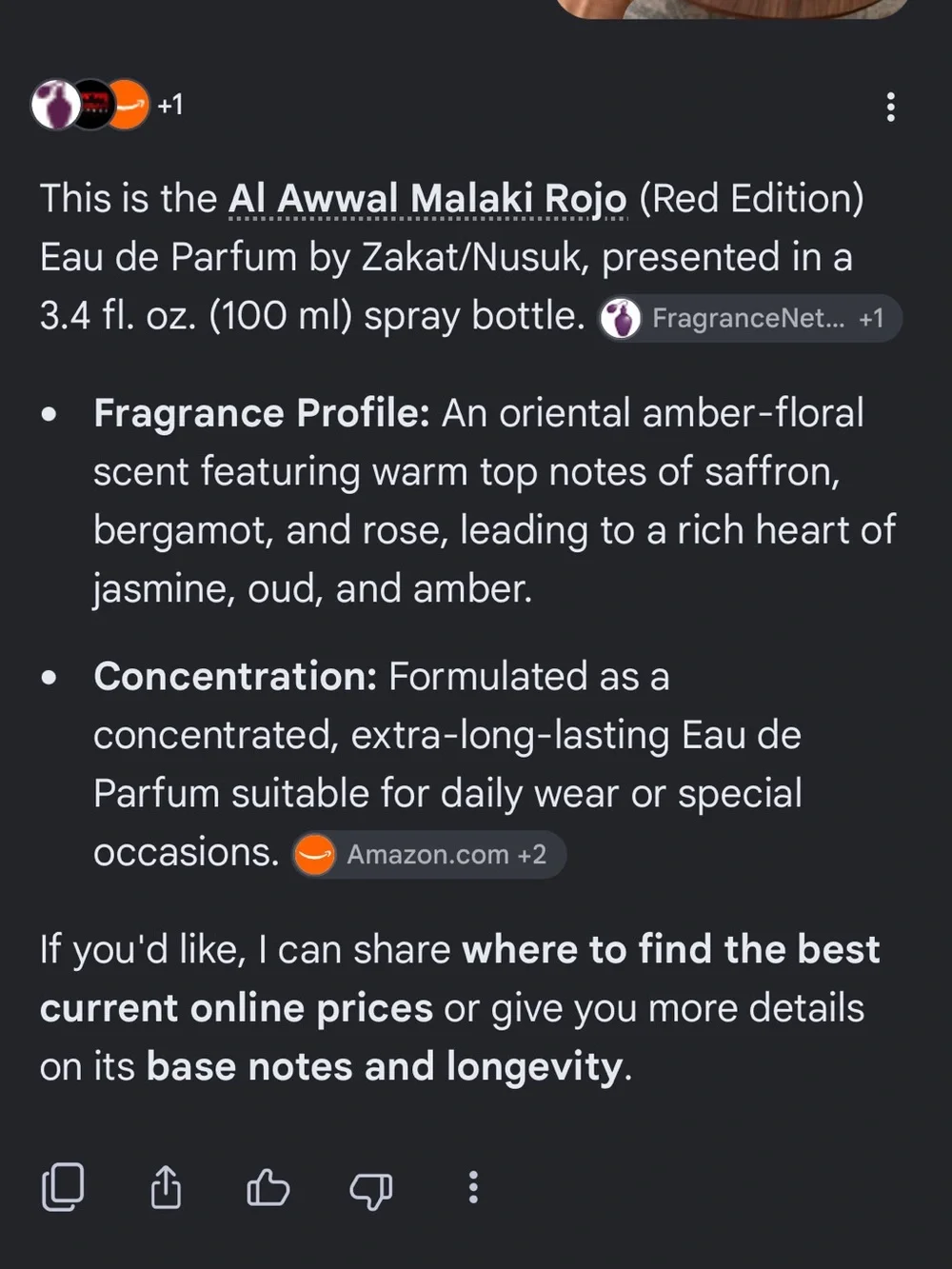 Al Awwal Malaki Rojo (Red Edition) Eau de Par fum by Zakat/Nusuk